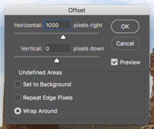 Photoshop Offset Dialog Box