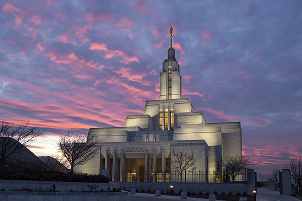 Draper Temple at Sunset photograph by K. Bradley Washburn