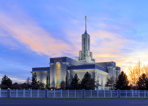 Mount Timpanogos Temple at Sunset photograph by K. Bradley Washburn