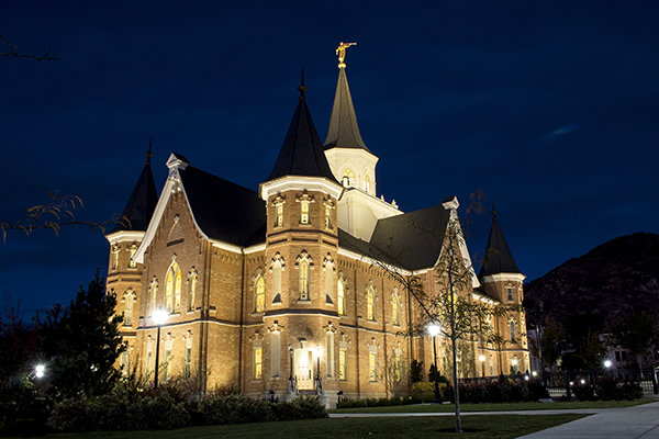 Provo City Center Temple at Night photograph by K. Bradley Washburn