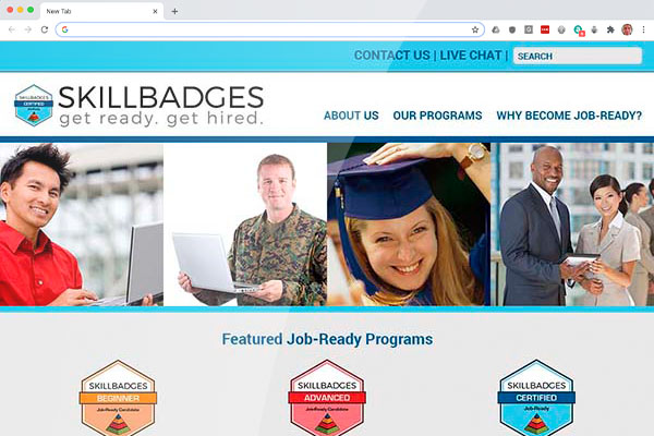 SkillBadges website