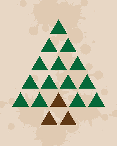Triangle Tree digital illustration by K. Bradley Washburn