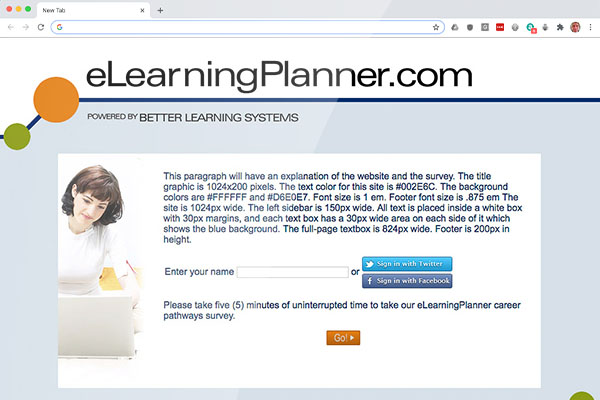 eLearning Planner website