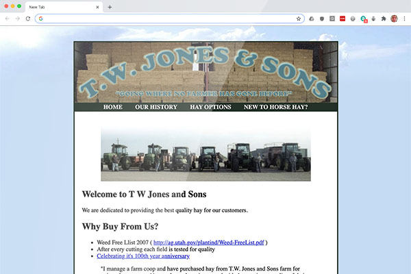 T.W. Jones & Sons website